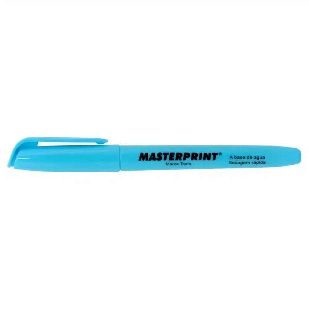 Caneta marca-texto azul Masterprint MP612
