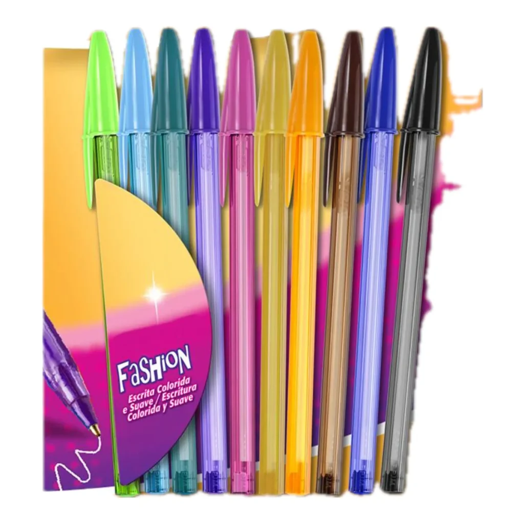 Canetas esferográficas BIC fashion coloridas 10 cores