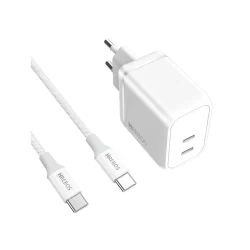 Carregador de Parede Hrebos CRG-503C 45 W 2 Portas USB-C com Cabo — H&H Suprimentos Corporativos