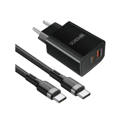 Carregador de Parede Hrebos Power Turbo 20W USB-C e USB-A com Cabo CRG-154CC — H&H Suprimentos Corporativos