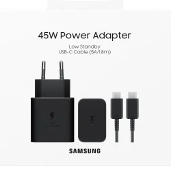 Carregador de Parede Samsung Super Rápido 45W com Cabo USB-C EP-T4511X — H&H Suprimentos Corporativos