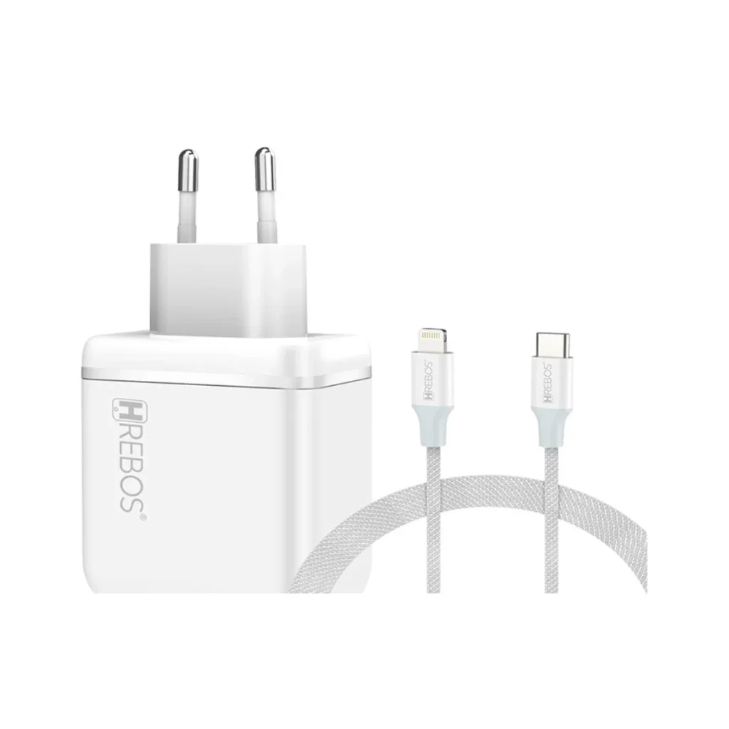 Carregador hrebos CRG-504i 65W USB-c e USB com cabo lightning