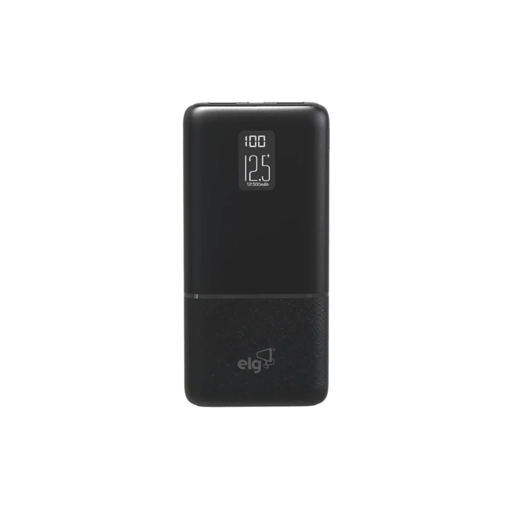 Carregador portátil ELG PB125LCD 12.500 mah com display LCD