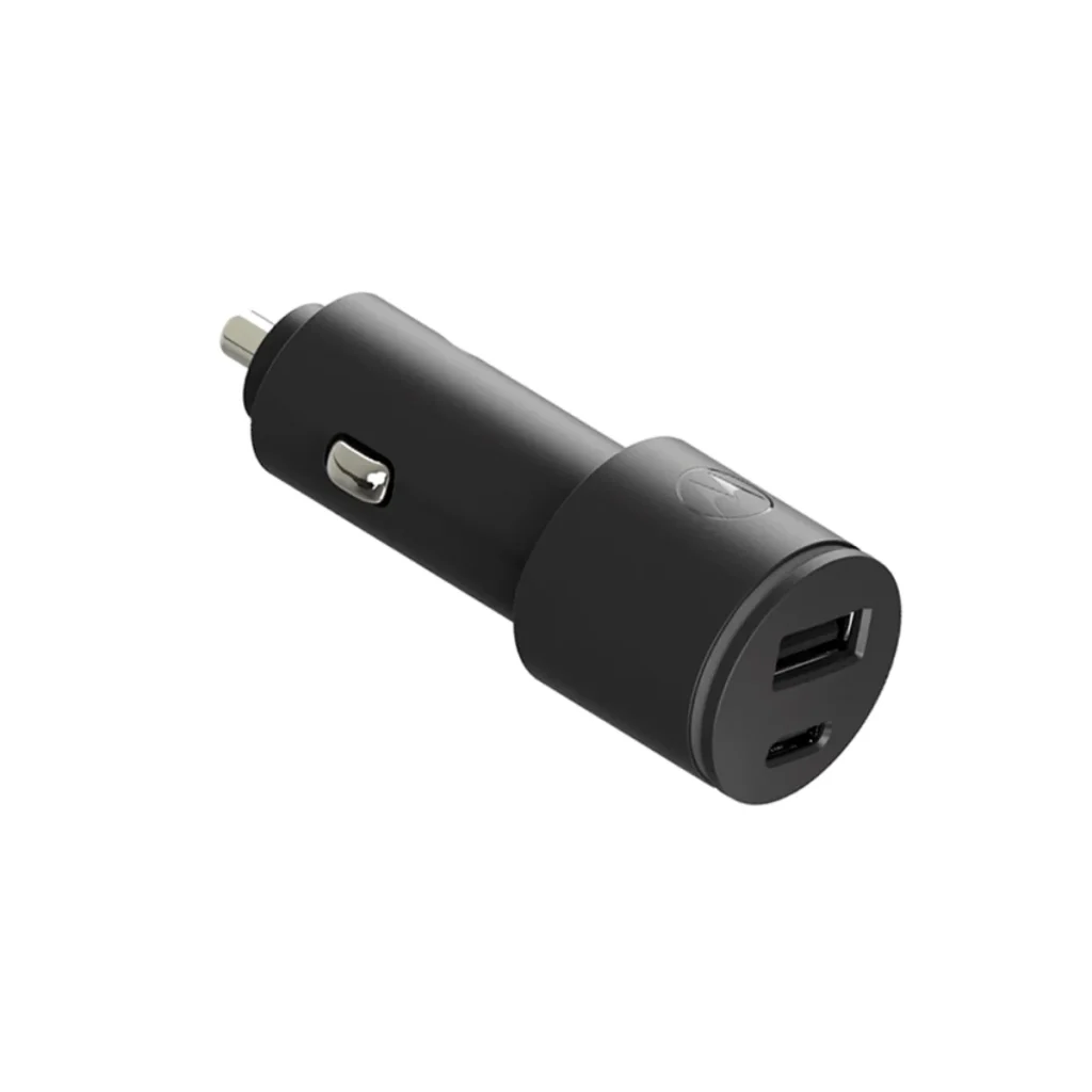 Carregador veicular motorola turbo Power 45 w duo USB-c e USB-a