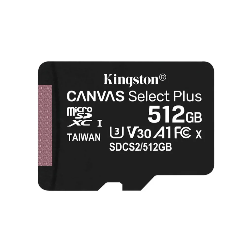 Cartão de memória microsd Kingston canvas select Plus 512 GB