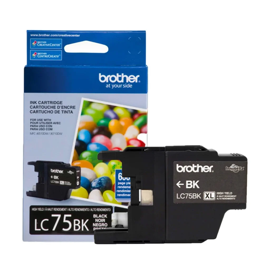 Cartucho de tinta Brother LC-75BK preto 13 ml original