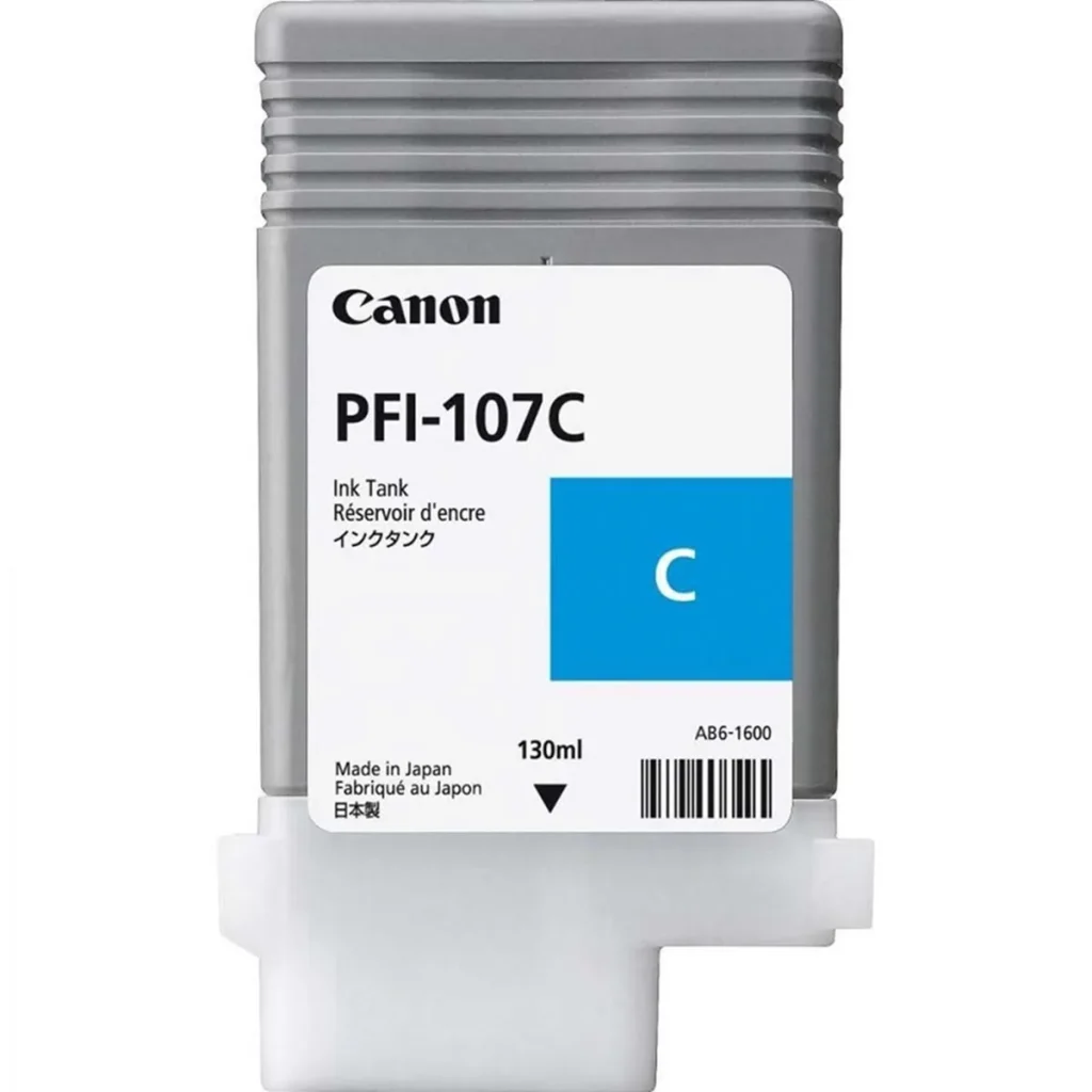 Cartucho de tinta Canon PFI-107C ciano 130 ml original