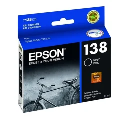 Cartucho de Tinta Epson T138120 Preto 11 ml Original — H&H Suprimentos Corporativos