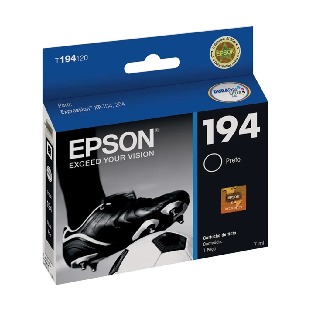 Cartucho de tinta Epson T194120 preto 4 ml original