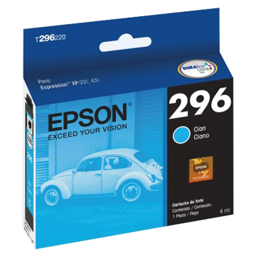 Cartucho de tinta Epson T296220 ciano 4 ml original