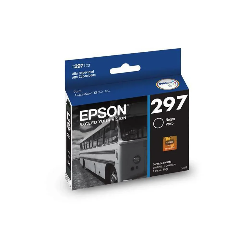 Cartucho de tinta Epson T297120 preto 8 ml original