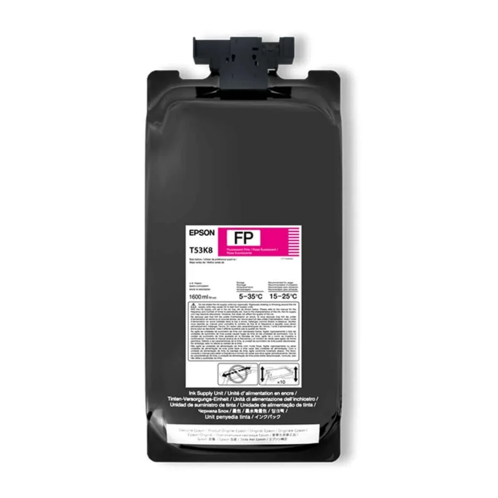 Cartucho de tinta Epson ultrachrome ds T53K820 rosa fluorescente 1,6 L original