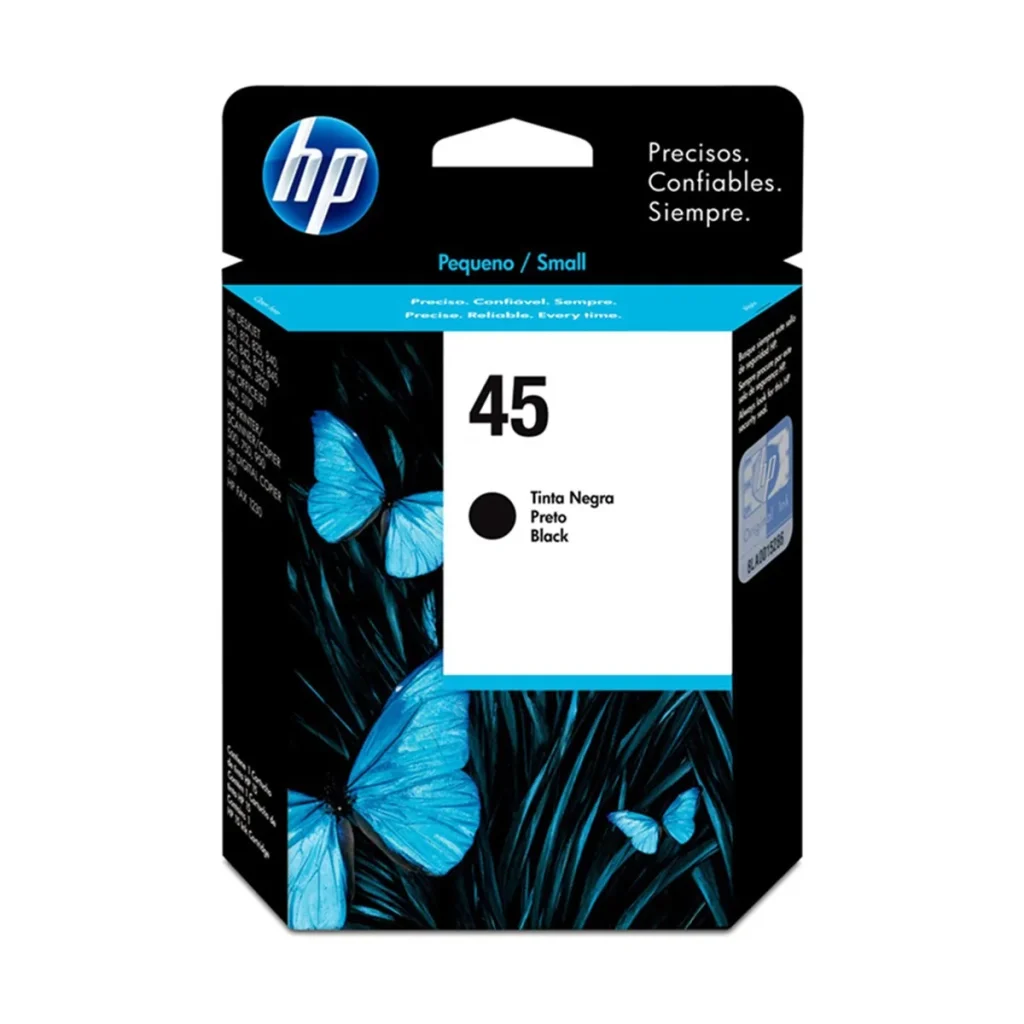 Cartucho de tinta HP 45 51645AL preto 42 ml original