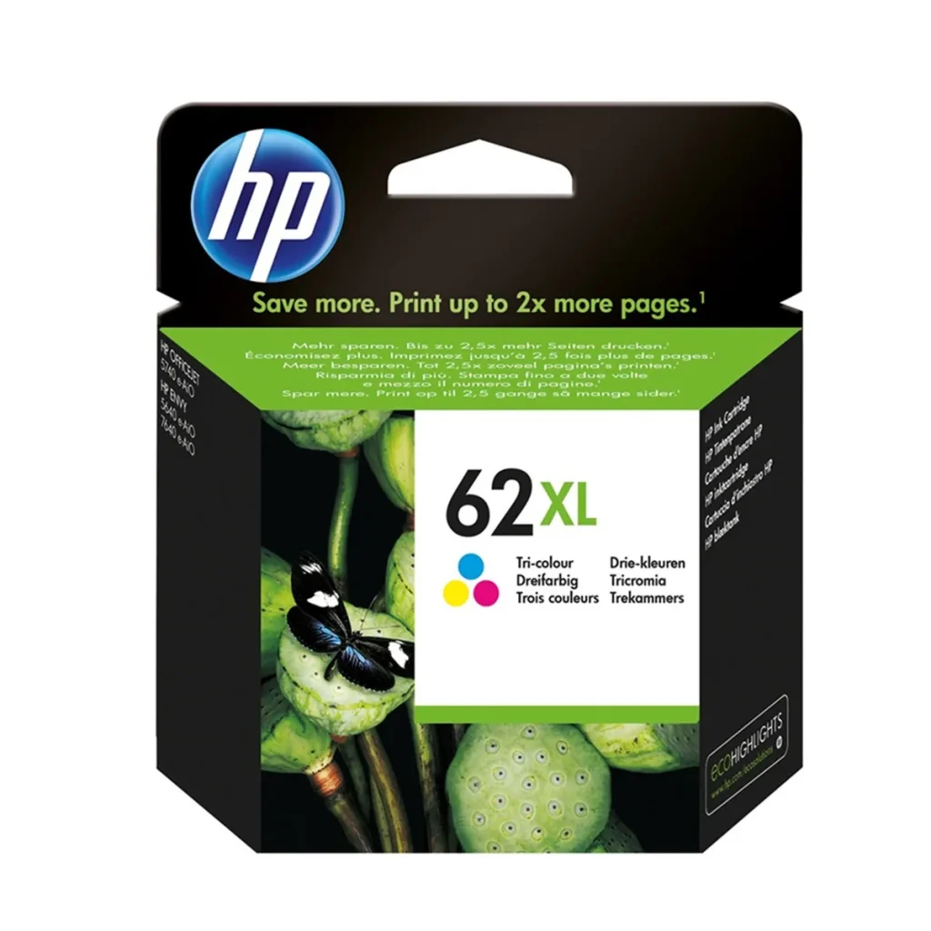 Cartucho de tinta HP 62XL colorido 11,5 ml original