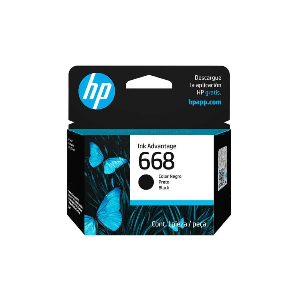 Cartucho de tinta HP 668 7FP37VL preto original