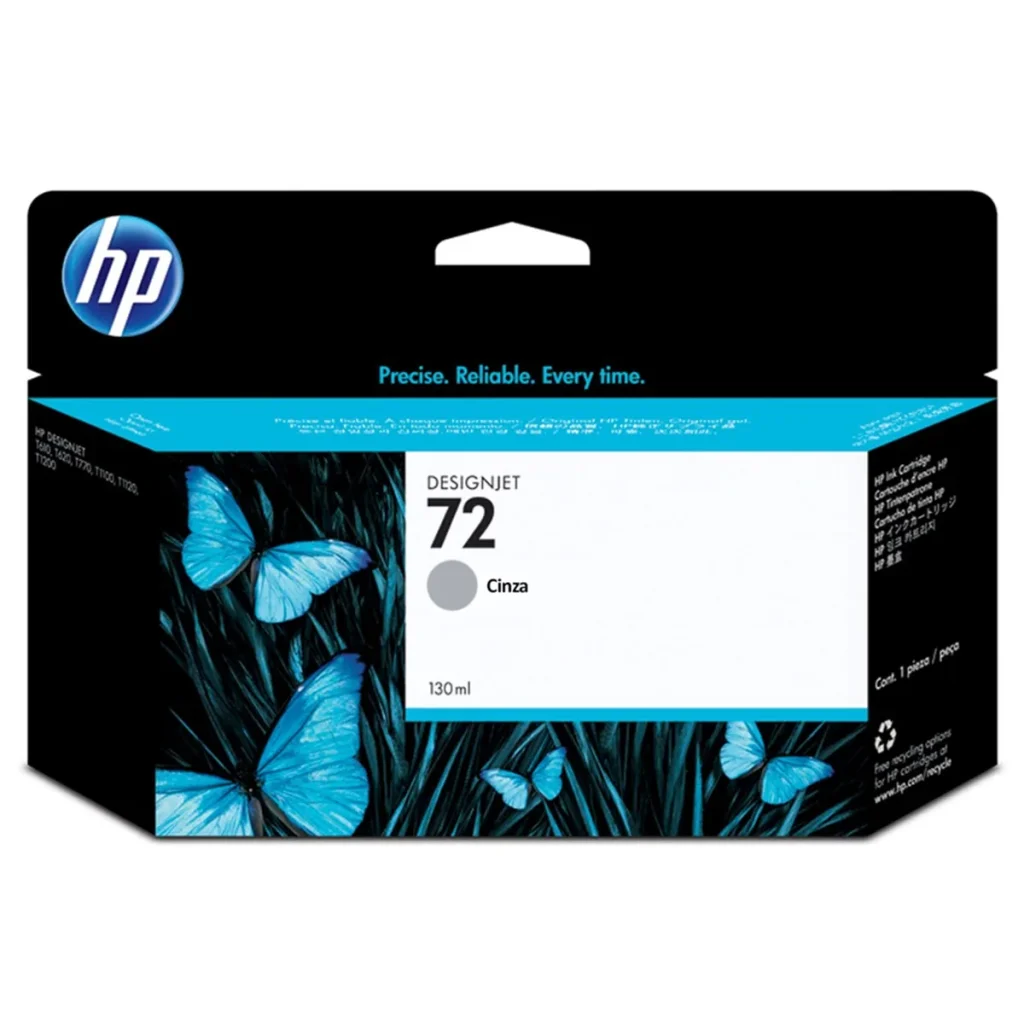 Cartucho de tinta HP 72 cinza 130 ml original