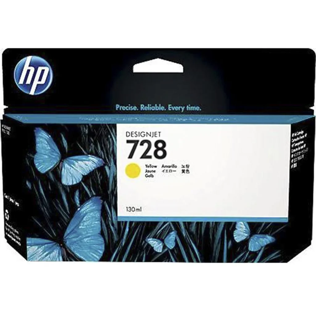 Cartucho de tinta HP 728 amarelo F9J65A 130 ml original