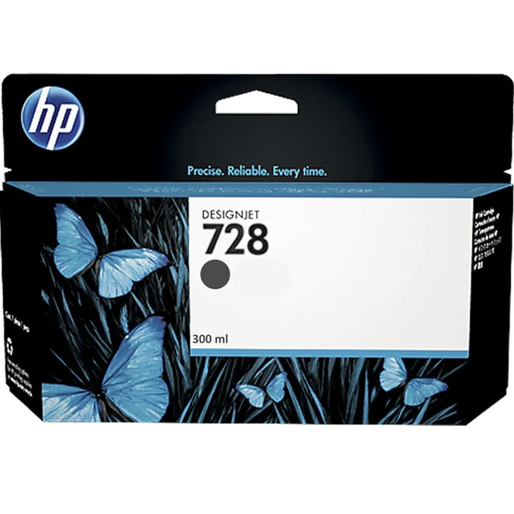 Cartucho de tinta HP 728 preto fosco F9J68A 300 ml original