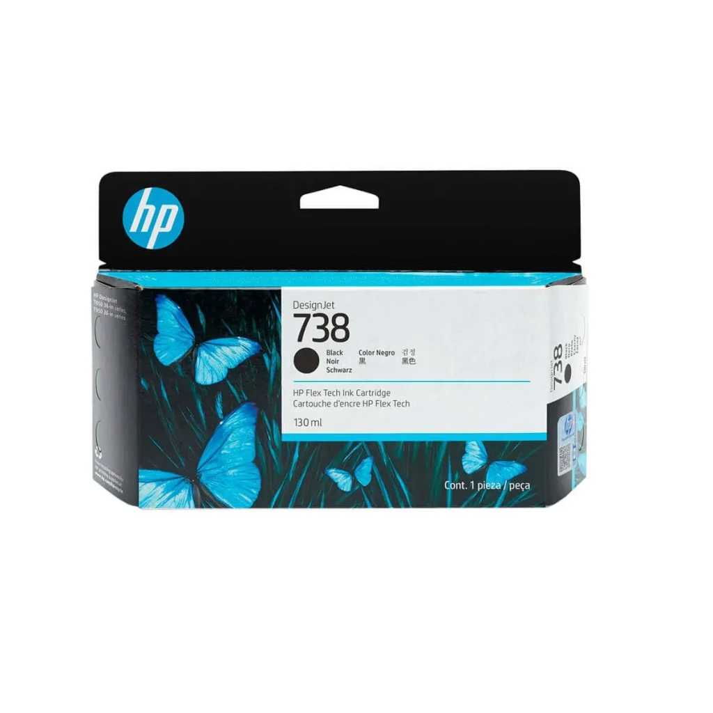 Cartucho de tinta HP 738 preto 498N4A 130 ml original