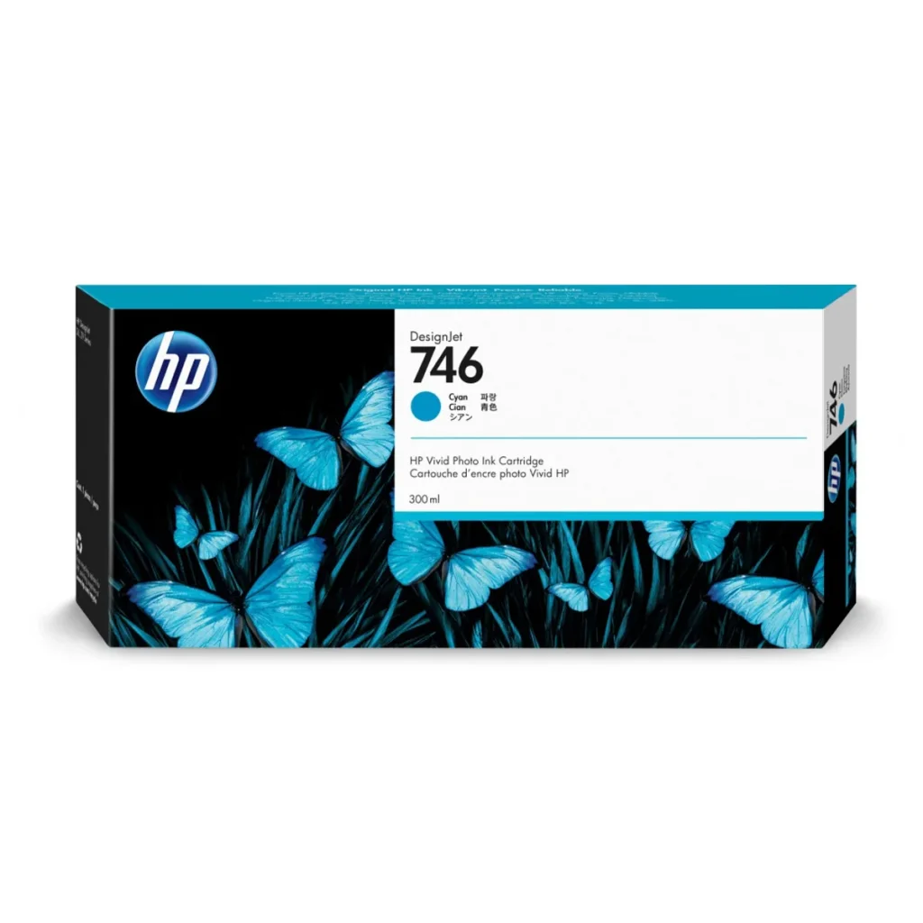 Cartucho de tinta HP 746 P2V80A ciano 300 ml original