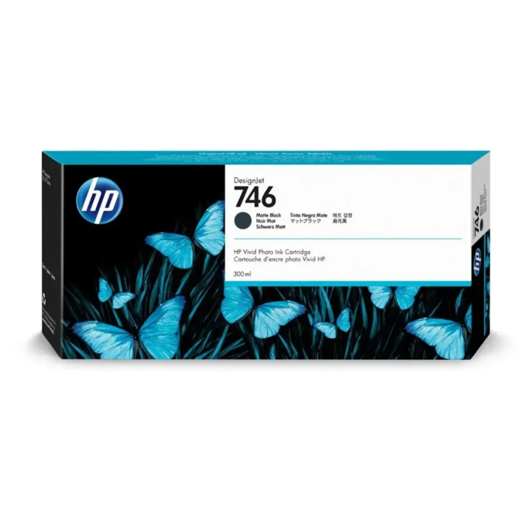Cartucho de tinta HP 746 preto fosco P2V83A 300 ml original