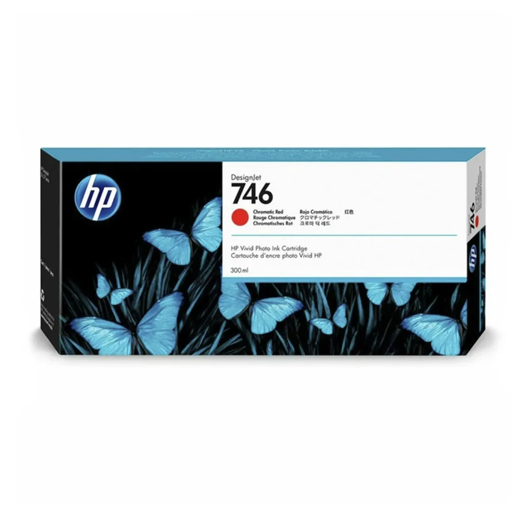 Cartucho de tinta HP 746 vermelho cromático P2V81A 300 ml original