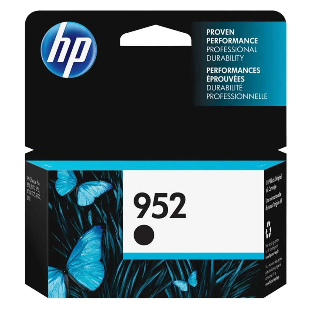 Cartucho de tinta HP 952 F6U15AN preto original