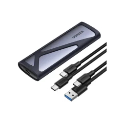 Case para SSD M.2 NVMe e SATA Ugreen USB-C 3.1 Gen 2 10Gbps CM400 — H&H Suprimentos Corporativos