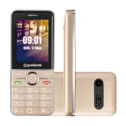 Celular Gradiente Vibe GFP205 Dual Chip MP3 Rádio FM Câmera Traseira — H&H Suprimentos Corporativos