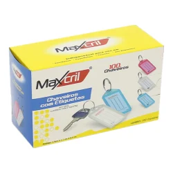 Chaveiro com Etiqueta Maxcril Caixa com 100 — H&H Suprimentos Corporativos