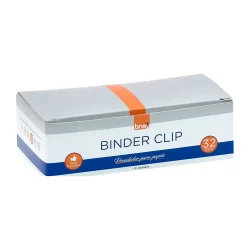 Clipes para Papel Binder 25 mm BRW Preto (Pote com 48 Unidades) — H&H Suprimentos Corporativos