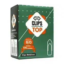 Clipes Top Clips nº 8/0 (Caixa com 170) — H&H Suprimentos Corporativos