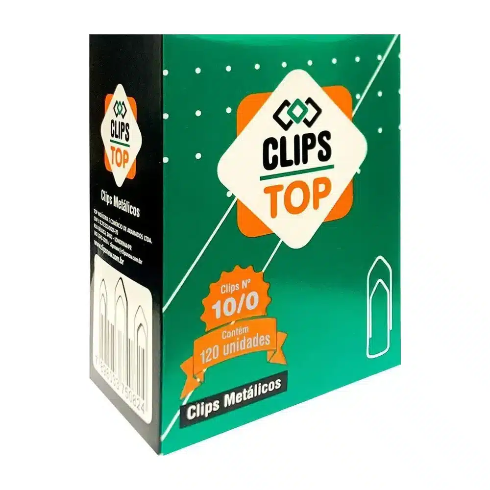Clipes Top Clips Nº 10/0 caixa com 120