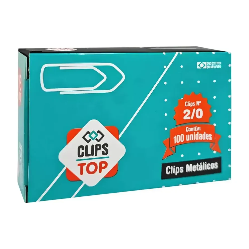 Clipes Top Clips Nº 2/0 (caixa com 100)