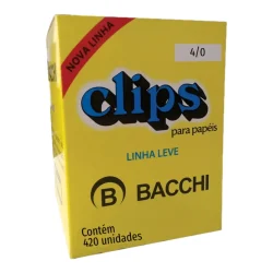 Clips 4/0 Galvanizado Bacchi Caixa 420x1 — H&H Suprimentos Corporativos