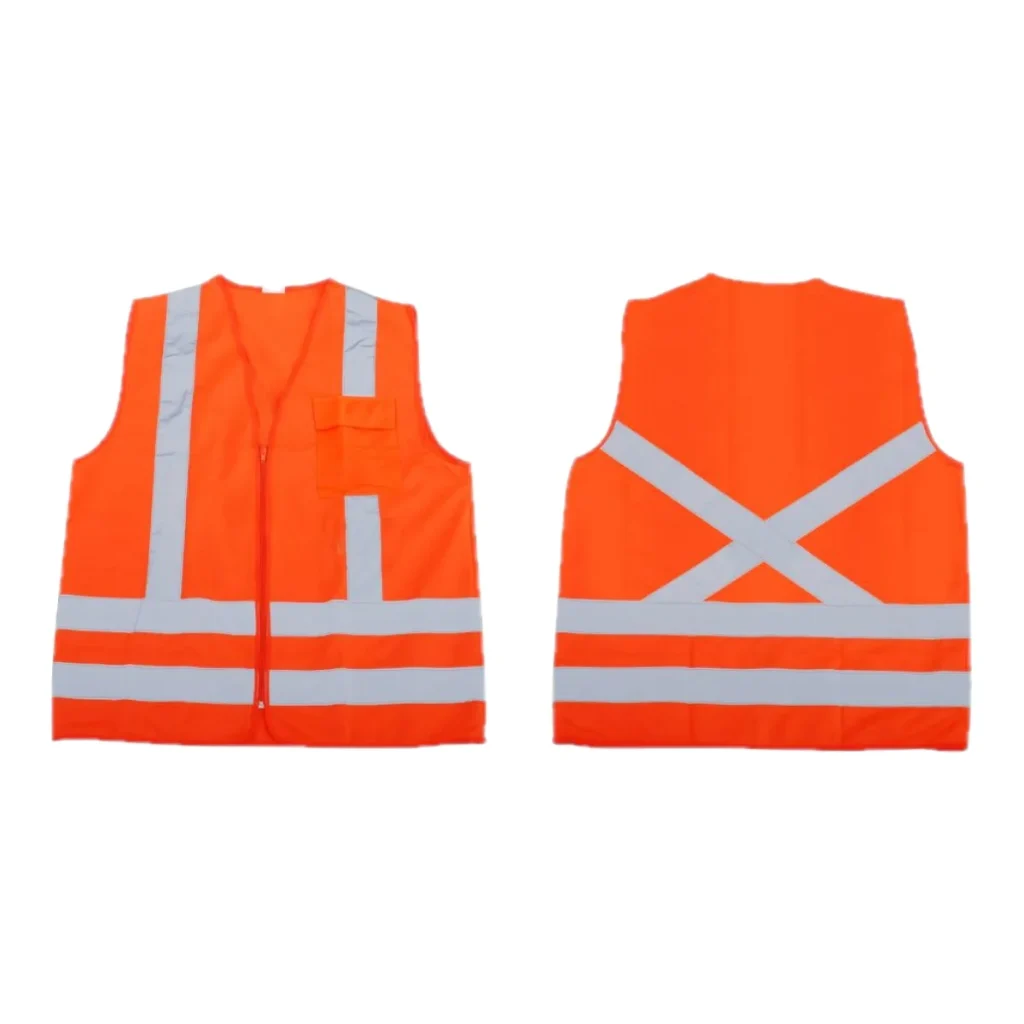 Colete refletivo com 1 bolso laranja vicsa
