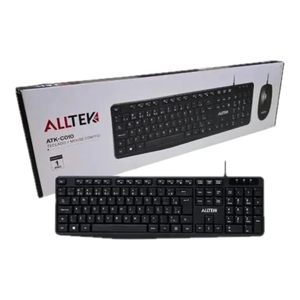 Combo teclado e mouse com fio Alltek ATK-C010