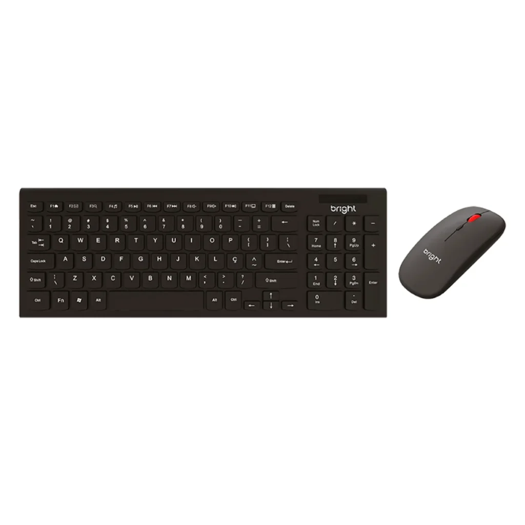 Combo teclado e mouse sem fio Bright office slim CMB01