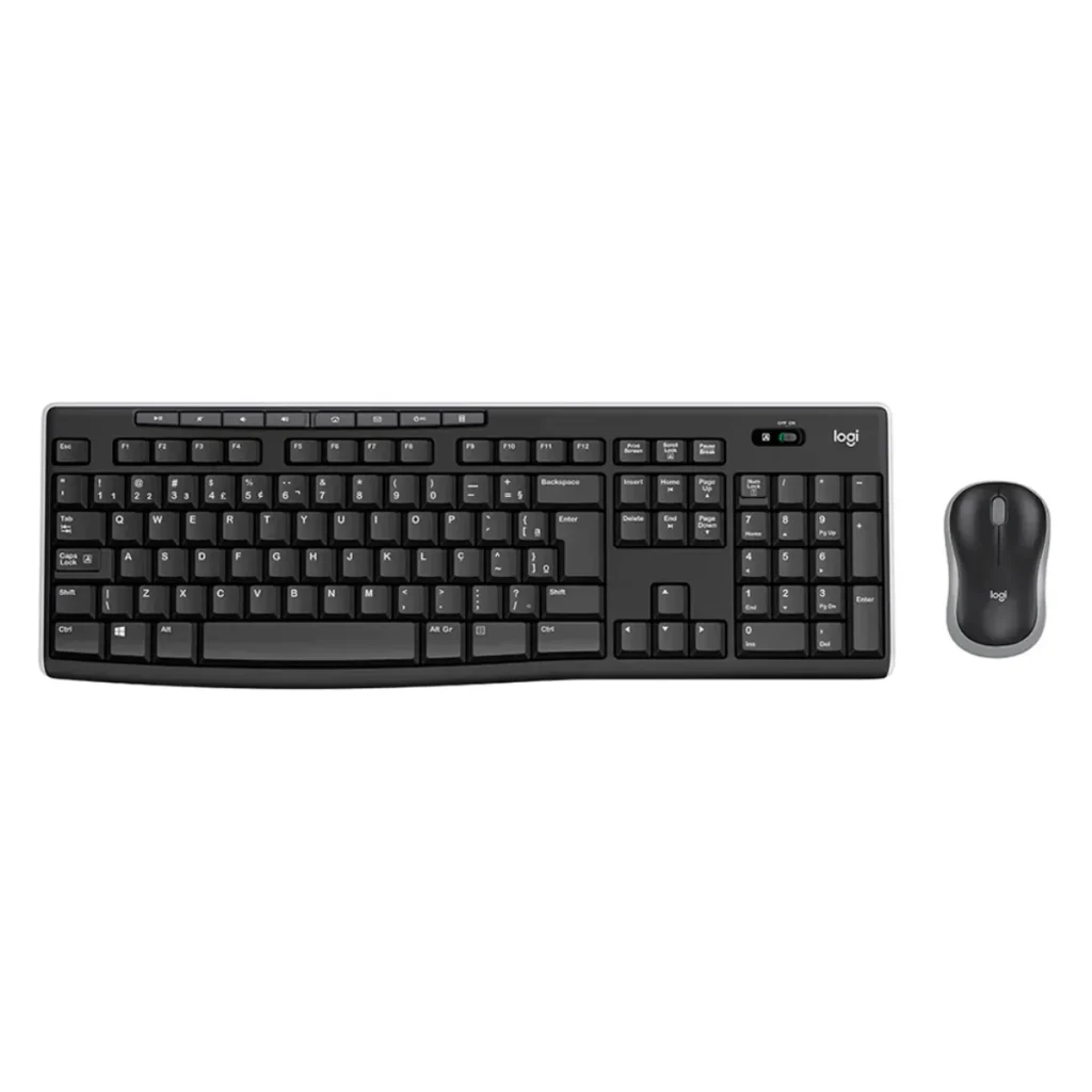 Combo teclado e mouse sem fio Logitech MK270 preto