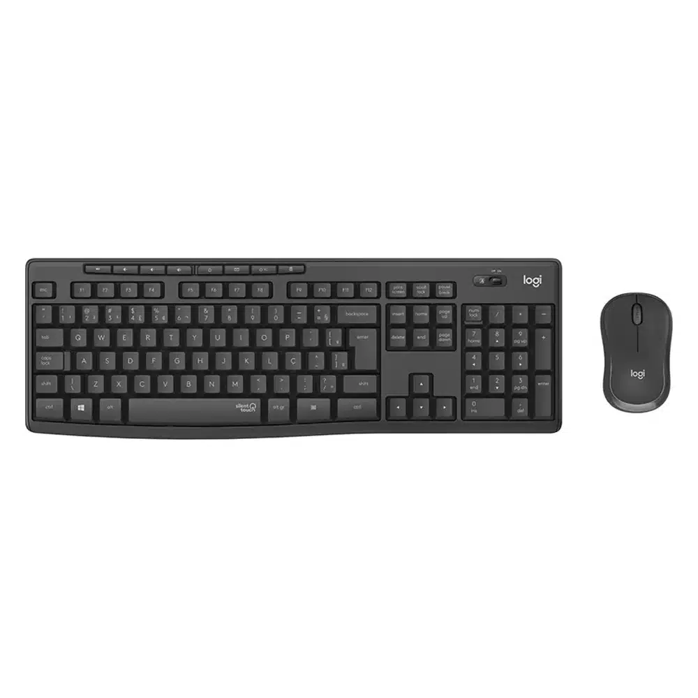 Combo teclado e mouse sem fio Logitech MK295 Silent