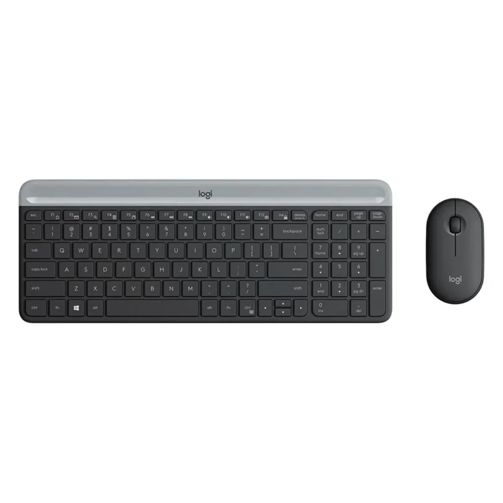 Combo teclado e mouse sem fio Logitech MK470 slim
