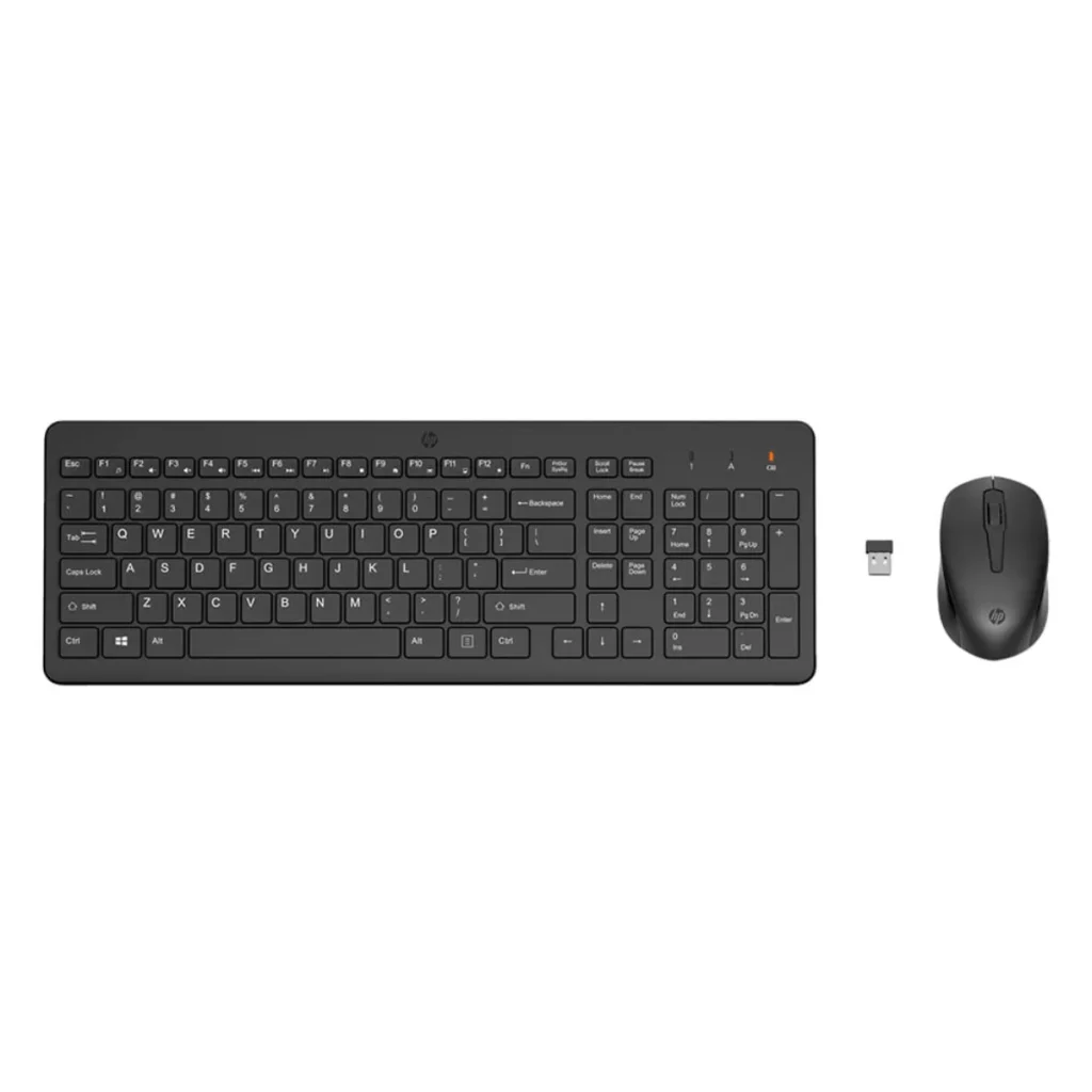 Combo teclado e mouse sem fio HP 330 2.4 ghz preto