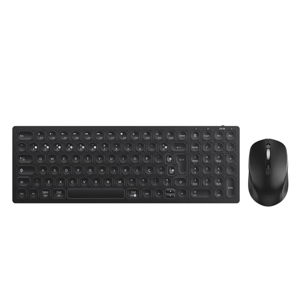 Combo teclado ultrafino e mouse sem fio Kross KE-KM564 preto