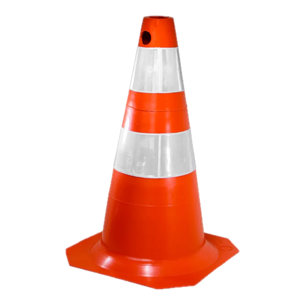 Cone de sinalização plastcor 75 cm laranja e branco