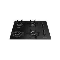 Cooktop a Gás Mueller MCG4BB 4 Bocas Vidro Temperado Preto — H&H Suprimentos Corporativos