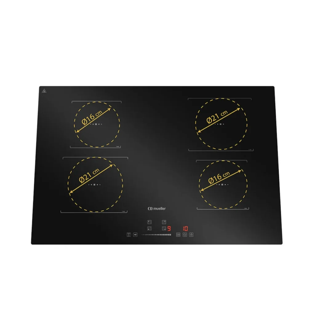 Cooktop de indução mueller 4 zonas superturbo MCN4BL