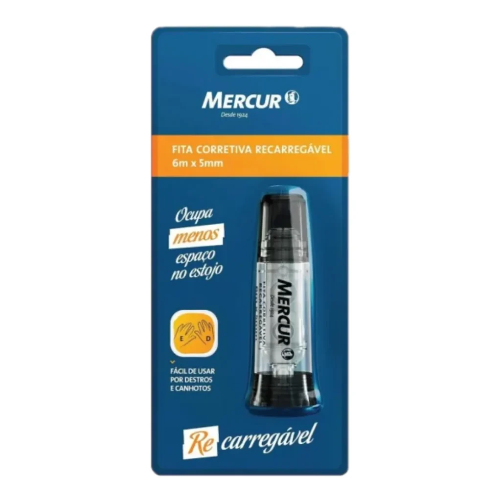 Corretivo em fita Mercur 5 mm x 6 m