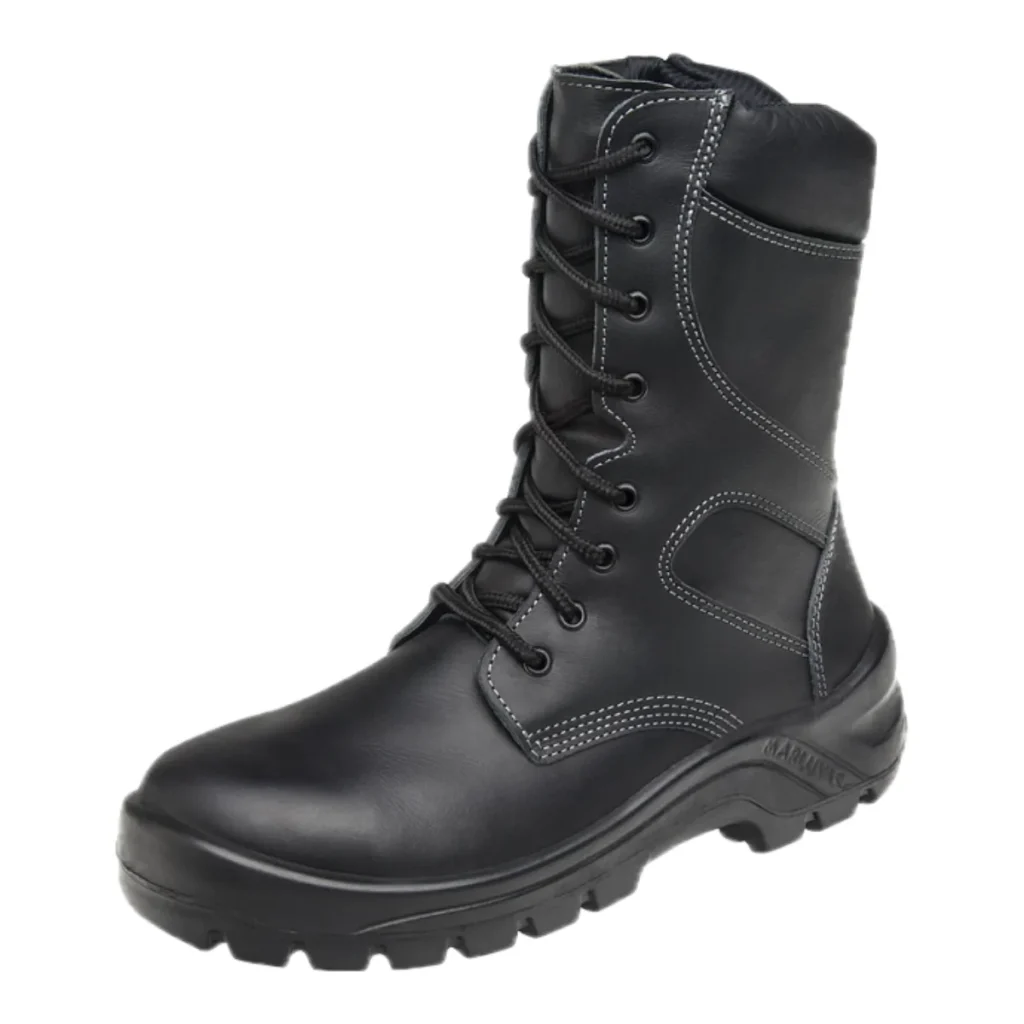 Coturno de segurança marluvas 60C39 militar e offshore preto com zíper lateral