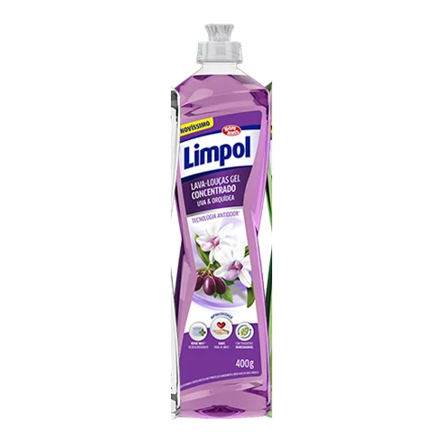Detergente lava-louças Limpol gel concentrado uva & orquídea 400 g