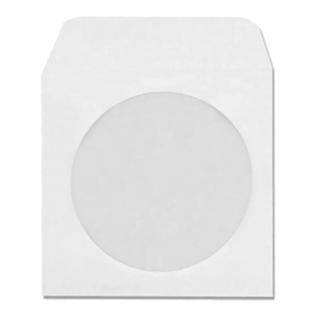 Envelope para CD e DVD com visor transparente